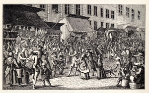 बर्लिन में क्रिसमस बाजार, 1776। द्वारा अज्ञात