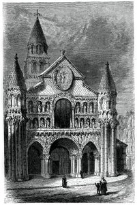 चर्च ऑफ आवर लेडी ऑफ द ग्रेट, पोइटियर्स, फ्रांस, 12 वीं शताब्दी, 1870 द्वारा अज्ञात