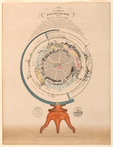 क्लार्क के रिलीफ ग्लोब, 1849 द्वारा अज्ञात