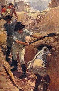 आर्कॉट में खाइयों में क्लाइव, 1751 c1912 द्वारा अज्ञात