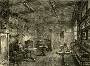 सेंट जॉन्स गेट में कॉफी रूम, c1872। द्वारा अज्ञात