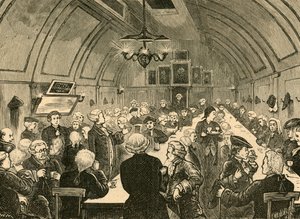 कॉगर्स हॉल, एक पुराने प्रिंट से, 1897। द्वारा अज्ञात