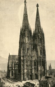 कोलोन कैथेड्रल, 1890। द्वारा अज्ञात