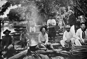 एक बेड़ा पर खाना बनाना, पैराग्वे, 1911 द्वारा अज्ञात