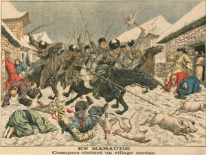 एक कोरियाई गांव, रूसो-जापानी युद्ध, 1904 में आतंक फैलाने वाले कास्क्स द्वारा अज्ञात