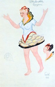 पपीगेना के लिए पोशाक डिजाइन, 1913 द्वारा अज्ञात