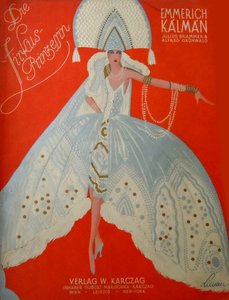 एमीरिच कलमैन द्वारा द सर्कस प्रिंसेस के मूल पियानो स्कोर के लिए कवर, 1926। द्वारा अज्ञात