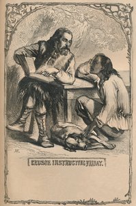 क्रूसो निर्देशन शुक्रवार, c1870 द्वारा अज्ञात
