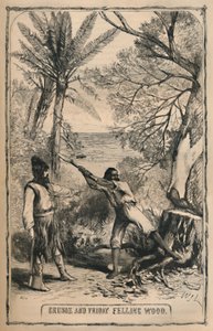 क्रूसो एंड फ्राइडे फ़ेलिंग वुड, c1870 द्वारा अज्ञात