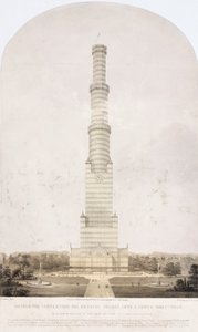 क्रिस्टल पैलेस, क्रिस्टल पैलेस को 1000 फीट ऊंचे टॉवर में परिवर्तित करने के लिए पोस्ट-ग्रेट प्रदर्शनी डिजाइन द्वारा अज्ञात