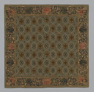 कुशन कवर, चीन, किंग राजवंश 1644-1911, सी. 1900. द्वारा अज्ञात