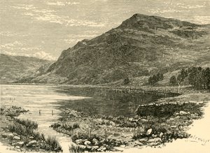 Cwm बुकान लेक और क्रेग-वाई-साइथ, 1898। द्वारा अज्ञात