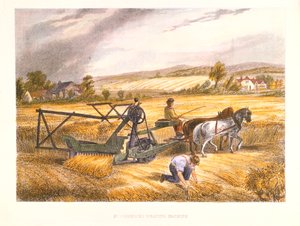 1831 के साइरस मैककॉर्म्स रिपिंग मशीन ने 1834, सी 1851 का पेटेंट कराया। द्वारा अज्ञात