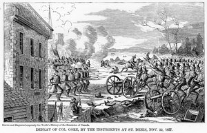 22 नवंबर 1837, 1877 को सेंट डेनिस में विद्रोहियों द्वारा कर्नल गोर की हार द्वारा अज्ञात