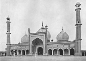 दिल्ली। जुम्मा मस्जिद, c1910। द्वारा अज्ञात
