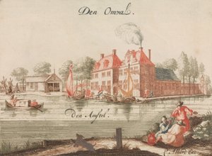Den Omval, Den Amstel', में: Tooneel Der Main Dutch Houses, En Lust Hoven, To..., nd. द्वारा अज्ञात