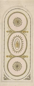 एक पैनल के लिए डिजाइन, 1748-92। द्वारा अज्ञात