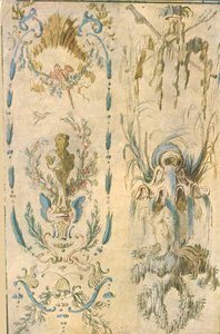 एक भित्ति सजावट के लिए डिजाइन, फ्रांस, 1928। द्वारा अज्ञात