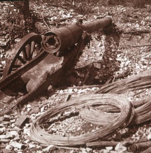 155 गन को नष्ट कर दिया, c1917-c1918 द्वारा अज्ञात