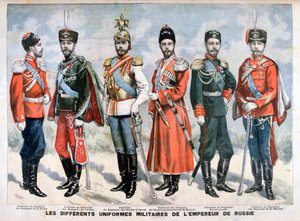 सम्राट की विभिन्न रूसी सैन्य वर्दी, 1896 द्वारा अज्ञात