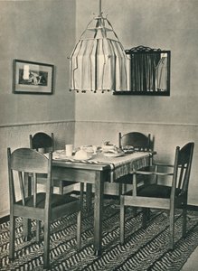 डाइनिंग-टेबल और चेयर विलेम पेनाट, 1928 द्वारा डिज़ाइन किया गया द्वारा अज्ञात