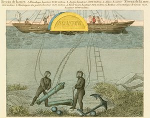 सीबेड से बंदूकें उबारने वाले गोताखोर, c1855 द्वारा अज्ञात
