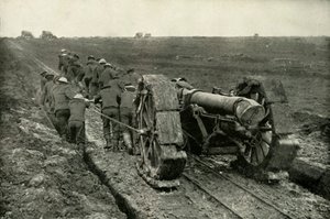 गन्स को न्यू एडवांस पोज़िशन, 1919 में खींचना। द्वारा अज्ञात