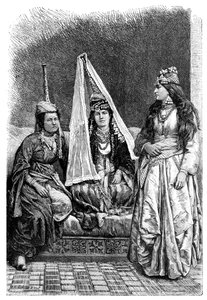 ड्रूज राजकुमारी और लेबनान की महिला, 1895 द्वारा अज्ञात