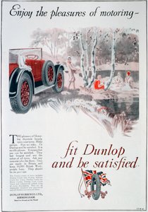 डनलप टायर विज्ञापन, 1925 द्वारा अज्ञात