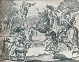 फाल्कनरी पर डच स्किट, c1716, 1916 द्वारा अज्ञात