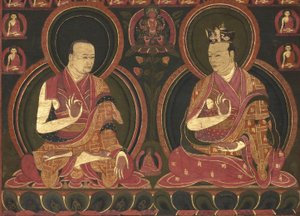 आठवें करमापा, मिक्यो दोरजे (1507-1554) और उनके शिक्षक प्रथम सांगये न्येनपा द्वारा अज्ञात
