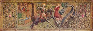 Palau de la Generalitat, c15 वीं शताब्दी से, सेंट जॉर्ज की सामने की ओर की कढ़ाई द्वारा अज्ञात