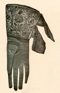 कशीदाकारी दस्ताने, c17 वीं सदी, 1937। द्वारा अज्ञात
