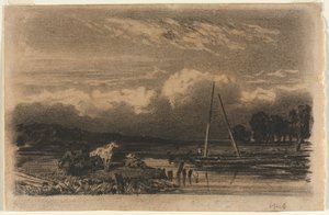 इंग्लिश व्यू, जूल्स डुपर के बाद, 1800s। द्वारा अज्ञात