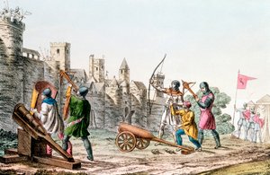 एक फ्रांसीसी शहर, सौ साल के युद्ध, 1337-1453 c1830 पर हमला करने वाले अंग्रेजी सैनिक द्वारा अज्ञात