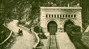 सिंपलन टनल का प्रवेश 12 12 मील लंबी कनेक्टिंग स्विट्जरलैंड और इटली, c1930। द्वारा अज्ञात
