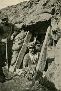 फ्रेंच फ्रंट, प्रथम विश्व युद्ध, 1915, c1920 के साथ एक सैप में प्रवेश। द्वारा अज्ञात