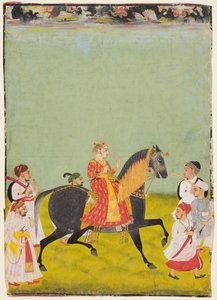 अश्वारोही राज सिंह द्वितीय, प्रताप सिंह के पुत्र आर। 1752-55, सी। 1760। द्वारा अज्ञात