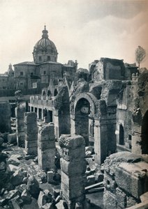 रोम में जूलियस सीज़र के मंच की खुदाई, c1932 द्वारा अज्ञात