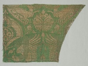 विदेशी सोना-पैटर्न वाला रेशम, 1360-1400। द्वारा अज्ञात