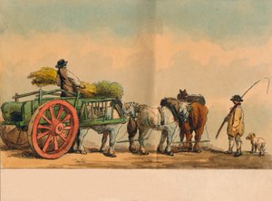 खेत मजदूर और गाड़ी, 1797। द्वारा अज्ञात