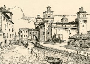 फेरारा: द ड्यूकल पैलेस, 1928। द्वारा अज्ञात