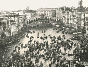ग्रैंड कैनाल, वेनिस, इटली, 1895 में फेट डे। द्वारा अज्ञात