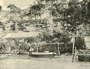 मछुआरे हट, कोमो।, 1901। द्वारा अज्ञात