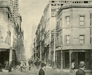 फ्लिंडर्स लेन, मेलबोर्न, 1901। द्वारा अज्ञात