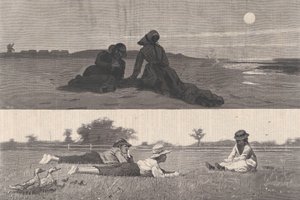 फ्लर्टिंग ऑन द सी-शोर एंड द मीडो हार्पर'स वीकली, वॉल्यूम। XVIII, 19 सितंबर, 1874। द्वारा अज्ञात