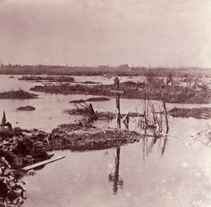 बाढ़, फ़्लैंडर्स, बेल्जियम, c1914-c1918 द्वारा अज्ञात
