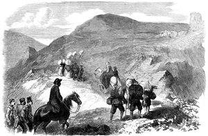 1855 में बालाक्लाव में झोपड़ी अस्पतालों का दौरा करने वाली फ्लोरेंस नाइटिंगेल द्वारा अज्ञात