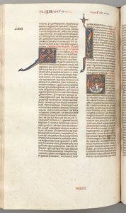 FOL। 357v, जोनाह, हिस्ट्रीशीटेड प्रारंभिक ई, जोनाह व्हेल द्वारा निगल लिया गया, ऊपर एक दीवारों वाला शहर, सी। 1275- द्वारा अज्ञात