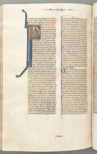 FOL। 453v, Colossians, इतिहासकार प्रारंभिक P, पॉल खड़े भगवान के ऊपर बात कर रहे हैं, सी। 127 द्वारा अज्ञात